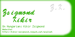 zsigmond kikir business card